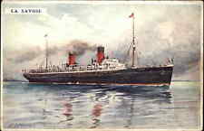 E Lessieux Le Savoie Steamer Steamship Ship Vintage Postcard picture