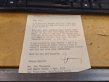Composer / Lyricist  Johnny Mercer Typed Letter Signed TLS  1975 picture