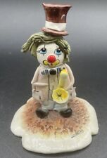 Zampiva Signed Italian Porcelain Figurine Clown Saxophone Made In Italy picture