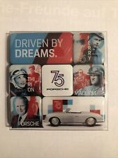 AWESOME RarePORSCHE 75 YEARS COLLECTORS 7,5cm x 7,5cm MAGNET SET 911 DREAMS NEW picture
