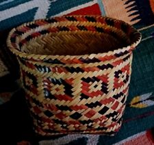 ** AMAZING  FRANCINE ALEX CHOCTAW RIVER CANE DOUBLE WEAVE  BASKET THIN NICE **  picture