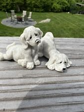 Quarry Critters Two Nature Design Stone Dogs Puppies Pets. Cake Toppers. Dolls picture