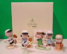 LENOX PEANUTS BASEBALL TEAM 6 piece Snoopy Peppermint Patty  NEW in BOX with COA picture