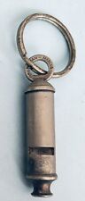 NEIMAN MARCUS VINTAGE SILVERPLATE POLICE BOBBY WHISTLE ON KEYRING picture