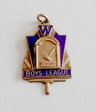Vintage Boys League Award Charm W President School Academic Gold Filled Medal picture