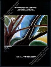 1983 Arthur Dove 1932 Two Brown Trees painting NYC gallery vintage print ad picture