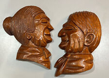 Awesome J. Pinal Wooden Carved Handcrafted Detailed Man & Woman Wall Art picture