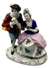 Vintage Japan  Porcelain  Colonial Couple Man  & Woman Figurines Fun picture