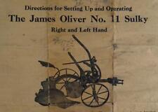 James Oliver No 11 Sulky c1915  Directions Setting Up Operating InstructionsC31J picture