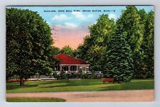Grand Rapids MI-Michigan, Pavilion, John Ball Park, Vintage c1937 Postcard picture