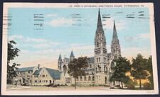 St. Paul's Cathedral & Parish House, Pittsburgh, PA Postcard 1933 picture