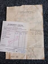1963 Burberry LTD London Receipts Ephemera, Raincoat #252 Anise Super Suede picture