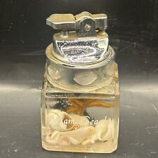 Vintage Clear Lucite Sea Life Shells Lighter Souvenir Miami Beach picture