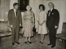 Pres. John F Kennedy And Jackie Visit British PM 1961. Original Type 1 Photo 6x8 picture