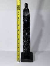 Haida Totem Pole 12.5” Totem Pole Boma Canada Reproduction Totem Pole Resin picture