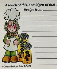 VTG Recipe Cards 3x5 handwritten Mom Chef Cook Salt Pepper Shaker 1980s Baker picture