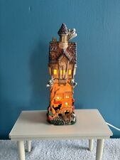 Vintage 1995 Porcelain Light Up Halloween Haunted House picture