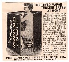 c1880s Robinson Thermal Turkish Bath Toledo OH Quack Medicine Antique Print Ad picture