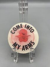 Vintage Come Into My Arms Lenticular Pinback Pin Button Topps Chewing Gum Japan picture