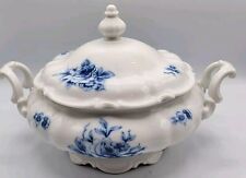 Hutschenreuther Germany Cobalt Rose Soup Tureen. EC picture