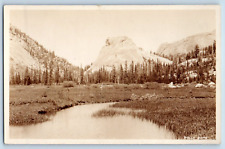 Yosemite National Park CA Postcard RPPC Photo View Of Polly Dome c1910's Antique picture