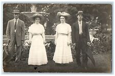 c1910's Women And Men Fountain Cedar Rapids Iowa IA RPPC Photo Antique Postcard picture