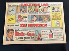 #03 SAL HEPATICA LAXATIVE Sunday Comics Section Advertisement 1951 picture