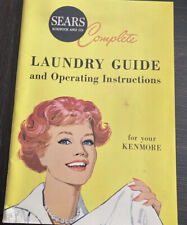 Vtg Sears Roebuck kenmore Laundry Guide Operating Instructions manual 1950s Ad picture