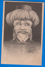 Aulit Pacha Turkey Surrealism arcimboldesque Artist signed A.Moulin old postcard picture