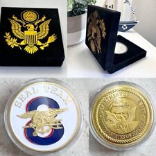 US NAVY SEAL TEAM EIGHT - SEA LAND AIR COLORIZED ART ROUND CHALLENGE COIN picture