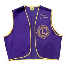 1970s Lions Club International True Vintage Purple / Gold Members Vest Small picture