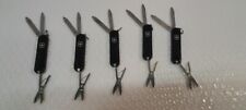 Lot of 5 Victorinox Classic Swiss Army Knives - BLACK actual lot pictured picture