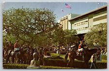 Arcadia California~Horsemen In Santa Anita Park~Vintage Postcard picture