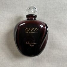 Vtg CHRISTIAN DIOR Poison Eau de Toilette 3.4 fl. oz. Bottle ~ 35% Full Splash picture