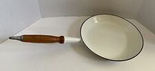 Vintage Le Creuset 26 White Pan With TECK Wood Handle picture