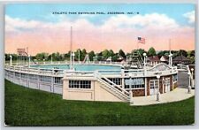 Anderson Indiana~Atheltic Swimming Pool~Vintage Postcard picture