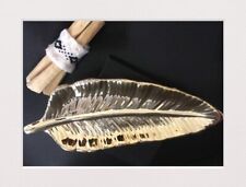 Palo Santo Sticks Pack Of 3 & Gold Ceramic Feather Tray picture