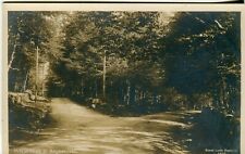 Norway Norge Larvik - Road old real photo sepia postcard picture