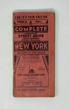 1939 New York World's Fair Street Guide Map Railroad House Numbers 1st Ed - RARE picture