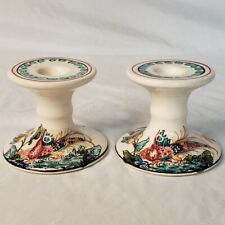 Vicorzete Agueda Tapered Candle Holders - Hand Painted & Signed ~ Portugal picture
