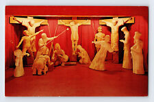 Postcard Wisconsin Spooner WI Museum Wood Carving Crucifixion 1960s Unposted  picture