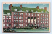 Brooklyn College Academic Building Brooklyn NY Linen Postcard picture