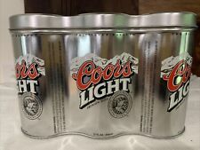 Coors Light Replica 6-pack Tin Breweriana Mans Cave Beer Holder picture