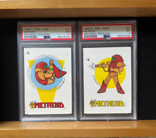RARE 1989 OPC O Pee Chee Nintendo Series 2 Metroid Stickers #50 #57 Both PSA 7 picture