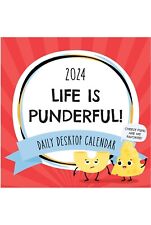 TF Publishing 2024 Life Is Punderful Desktop Calendar 5.25*5.25 NEW picture