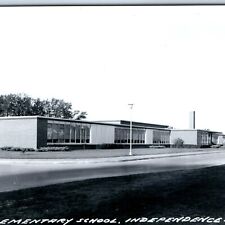 c1950s Independence, IA RPPC West Elementary Grade School Real Photo PC Vtg A107 picture