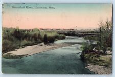 Harlowton Montana Postcard Musselshell River Exterior View 1910 Vintage Antique picture