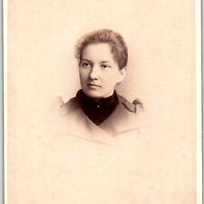 c1880 Lancaster, PA Cute Young Lady Cabinet Card Photo Vtg Saylor Beautiful B7 picture