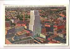 c1940s Linen Postcard Akron OH Ohio 1st Central Trust Quaker Oats Cereal YWCA picture