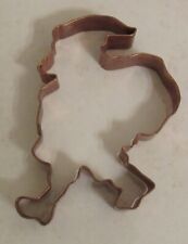 Old River Road Heavy Duty Large 6” Copper Cookie Cutter Santa w/Sack on Back picture